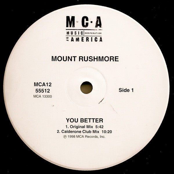 Mount Rushmore - You Better | Very Good Plus (VG+) Very Good Plus (VG+)