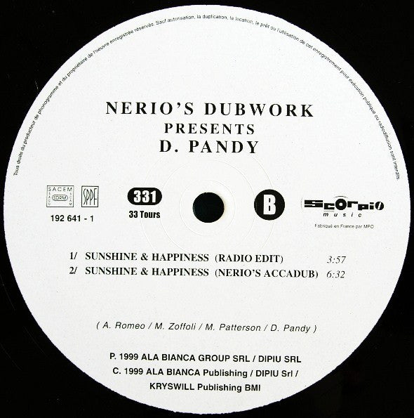 Nerio's Dubwork - Sunshine & Happiness | Very Good (VG) Good Plus (G+)