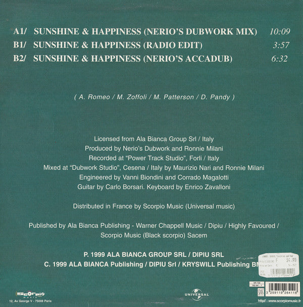 Nerio's Dubwork - Sunshine & Happiness | Very Good (VG) Good Plus (G+)