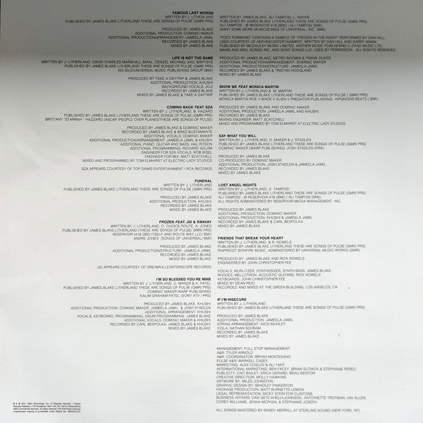 James Blake Friends That Break Your Heart Republic Records, Polydor LP, Album Mint (M) Mint (M)