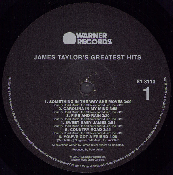 James Taylor - James Taylor's Greatest Hits (Vinyl) | Mint (M) Mint (M)