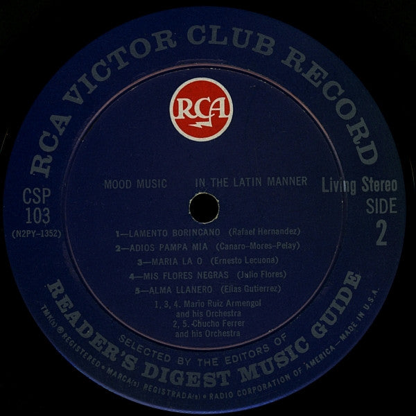 Orquesta De Chucho Ferrer - Mood Music... In The Latin Manner | Excellent (EX) Near Mint (NM)