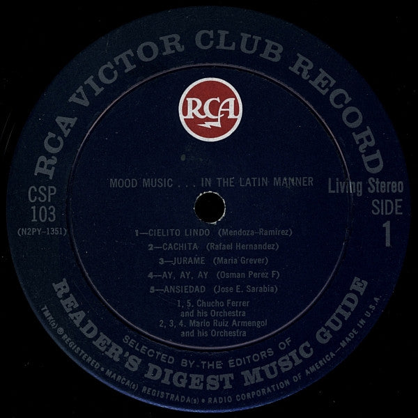 Orquesta De Chucho Ferrer - Mood Music... In The Latin Manner | Excellent (EX) Near Mint (NM)