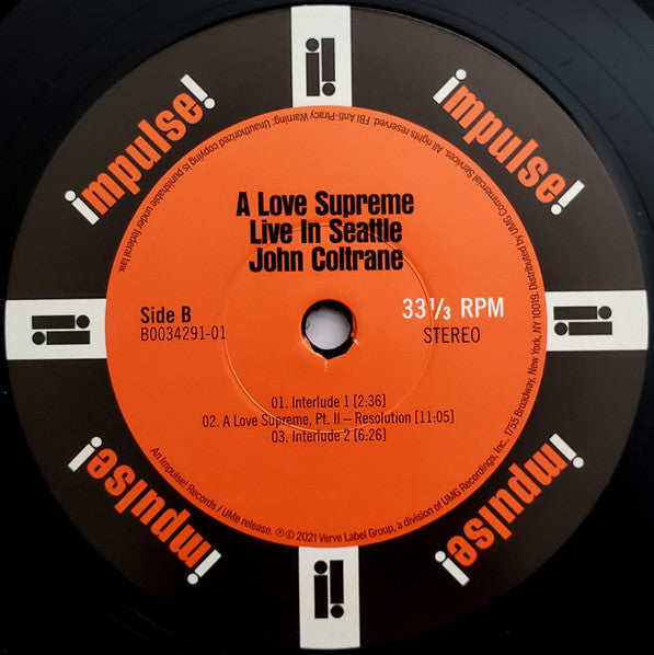 A Love Supreme: Live In Seattle *DINGED* (2xVINYL) | Mint (M) Excellent+ (EX+)
