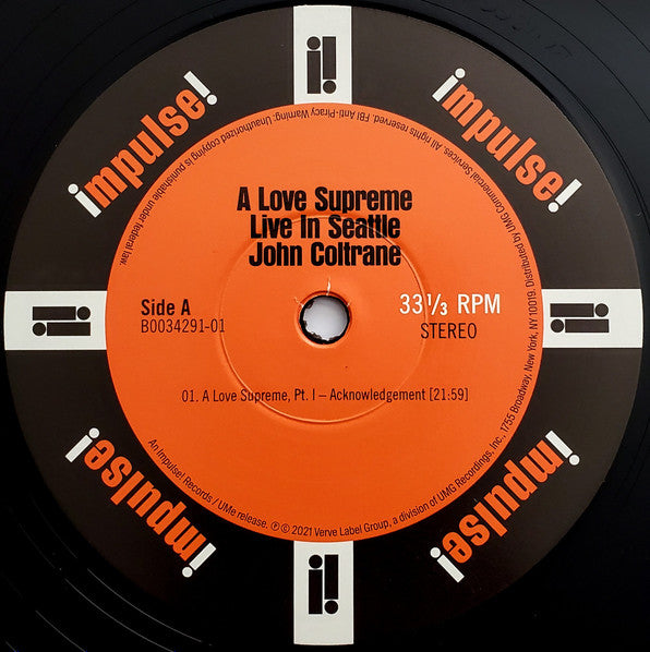 A Love Supreme: Live In Seattle *DINGED* (2xVINYL) | Mint (M) Excellent+ (EX+)
