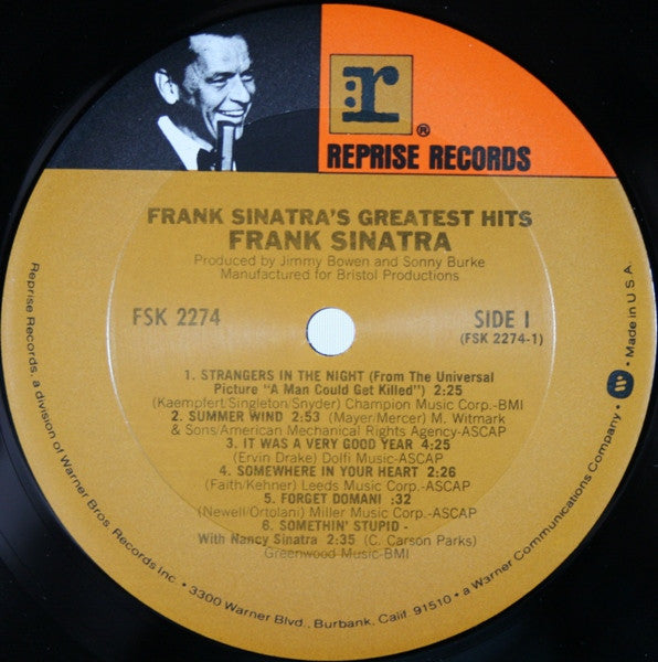 Frank Sinatra - Frank Sinatra's Greatest Hits (VINYL) | Excellent+ (EX+) Excellent (EX)