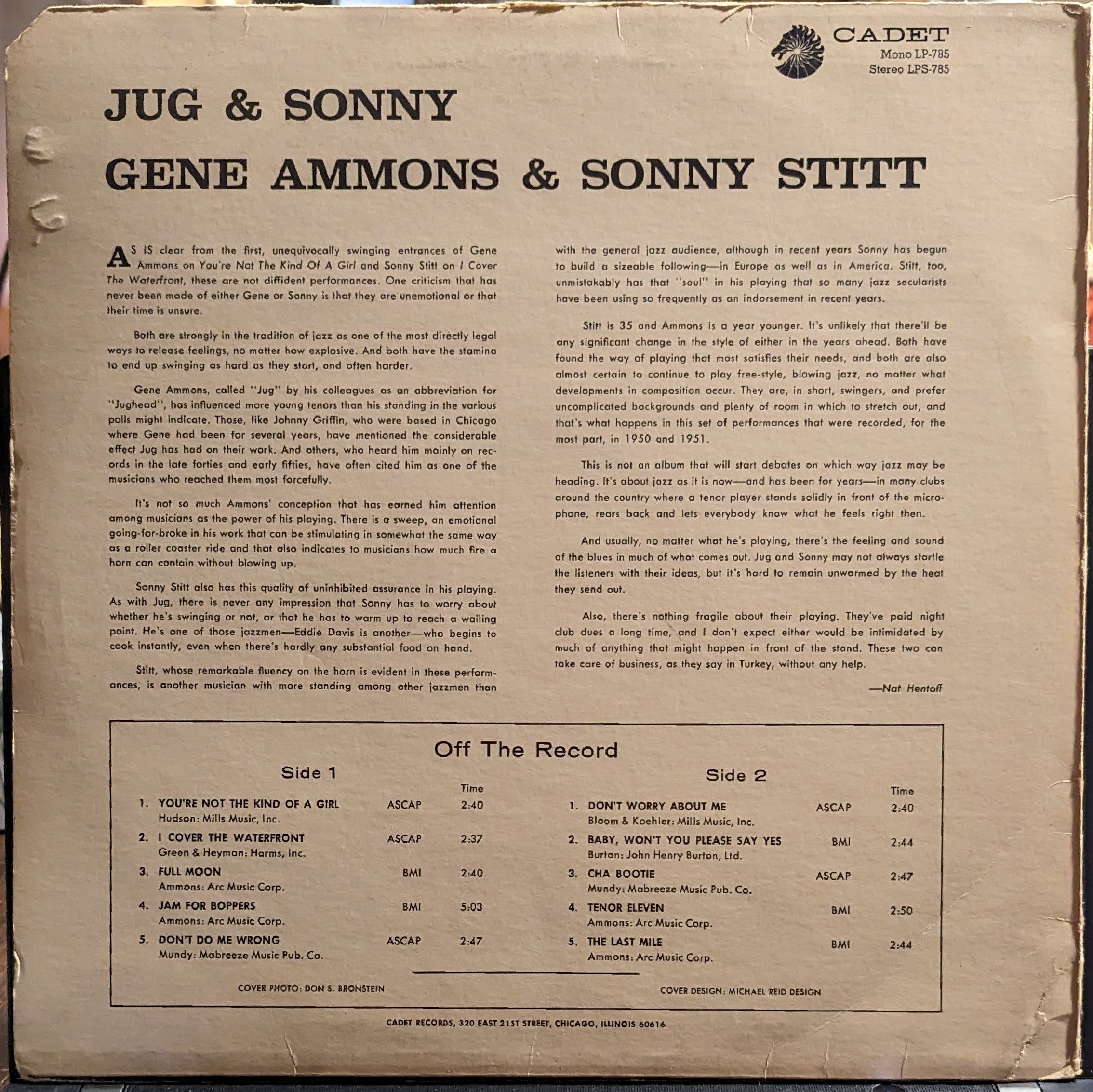 Jug & Sonny | Excellent (EX) Very Good (VG)