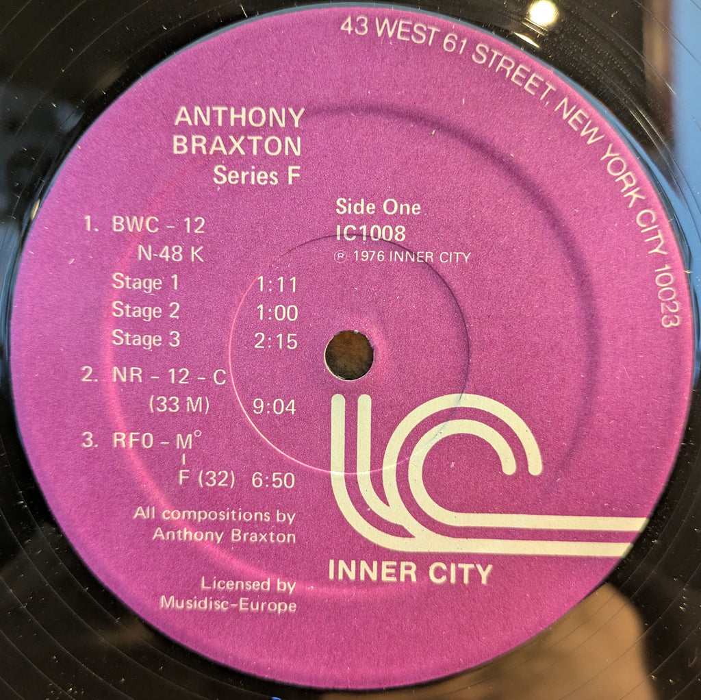 Anthony Braxton - Saxophone Improvisations / Series F. (VINYL) | Excellent+ (EX+) Excellent (EX)