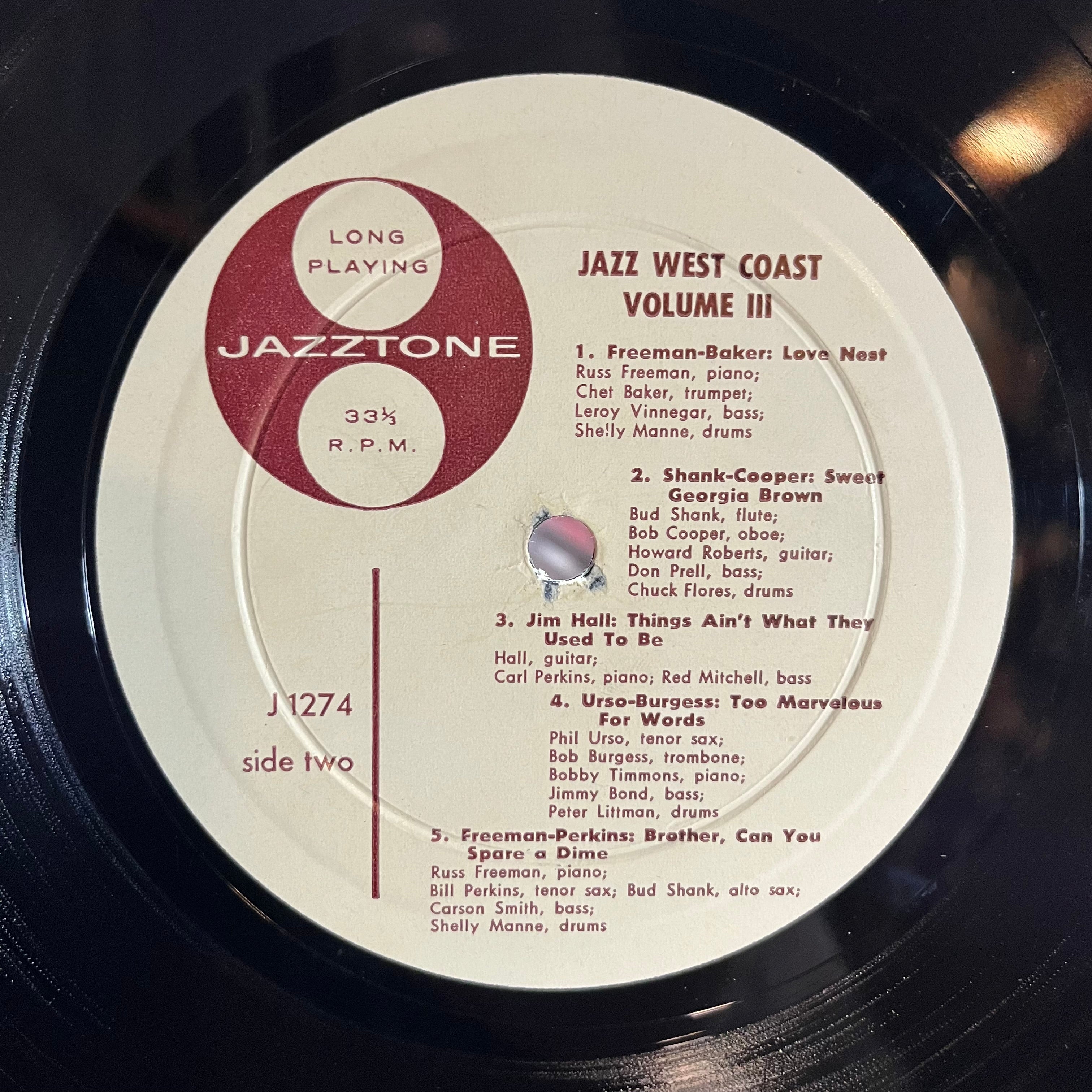Various - West Coast Jazz Vol. III (VINYL) | Excellent+ (EX+) Excellent+ (EX+)