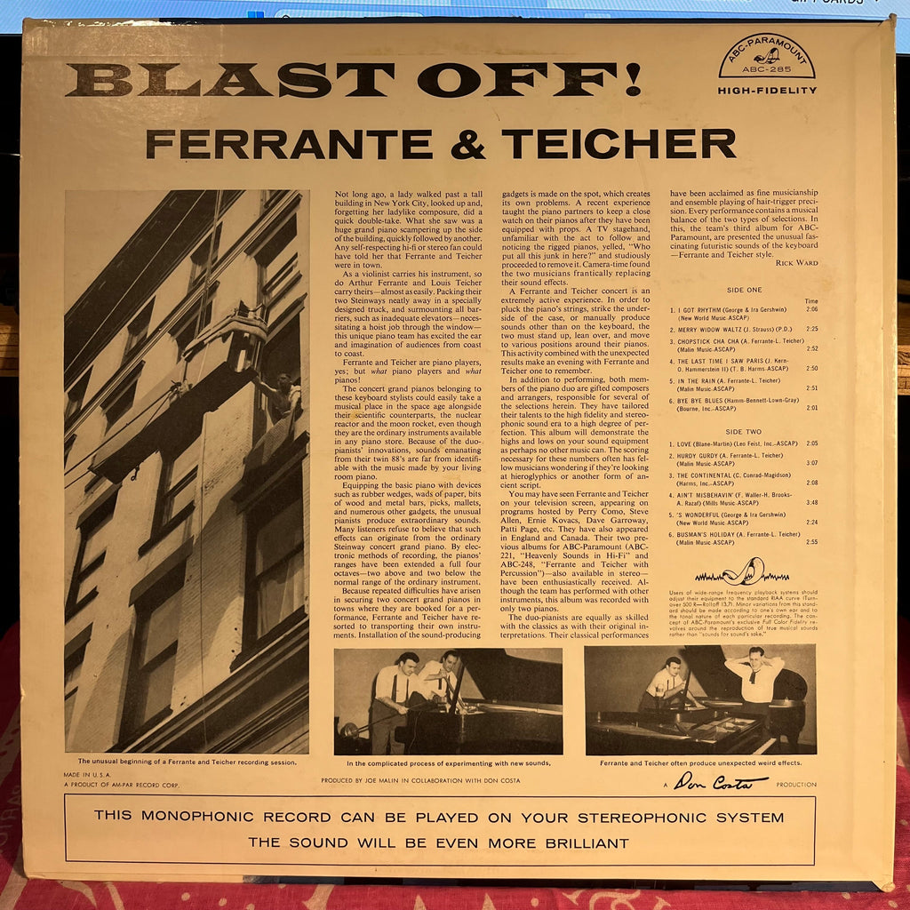 Ferrante & Teicher - Blast Off! *MONO* | Excellent (EX) Excellent (EX)