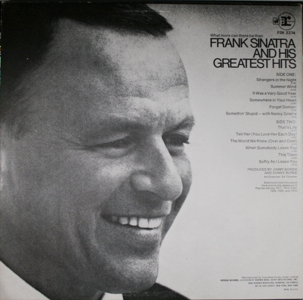 Frank Sinatra - Frank Sinatra's Greatest Hits (VINYL) | Excellent+ (EX+) Excellent (EX)