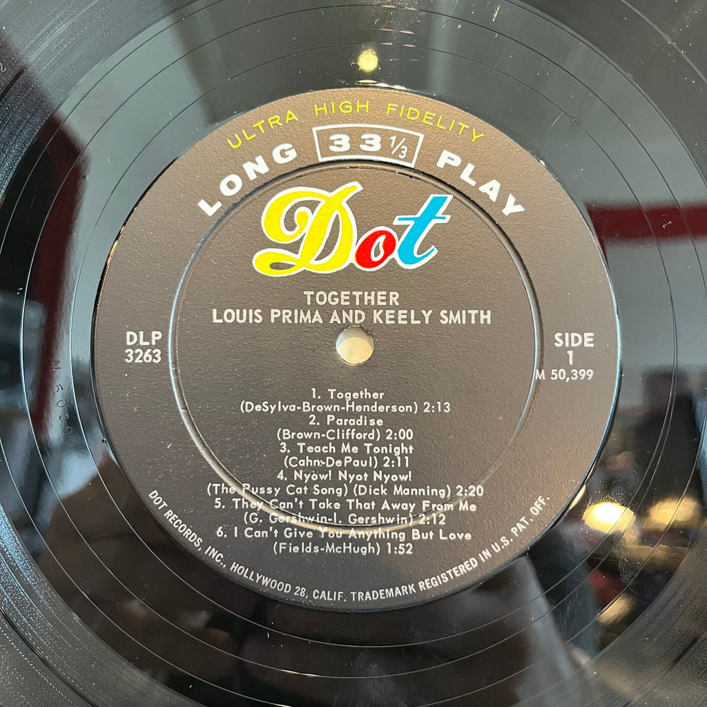 Louis Prima & Keely Smith - Together | Excellent (EX) Very Good Plus (VG+)