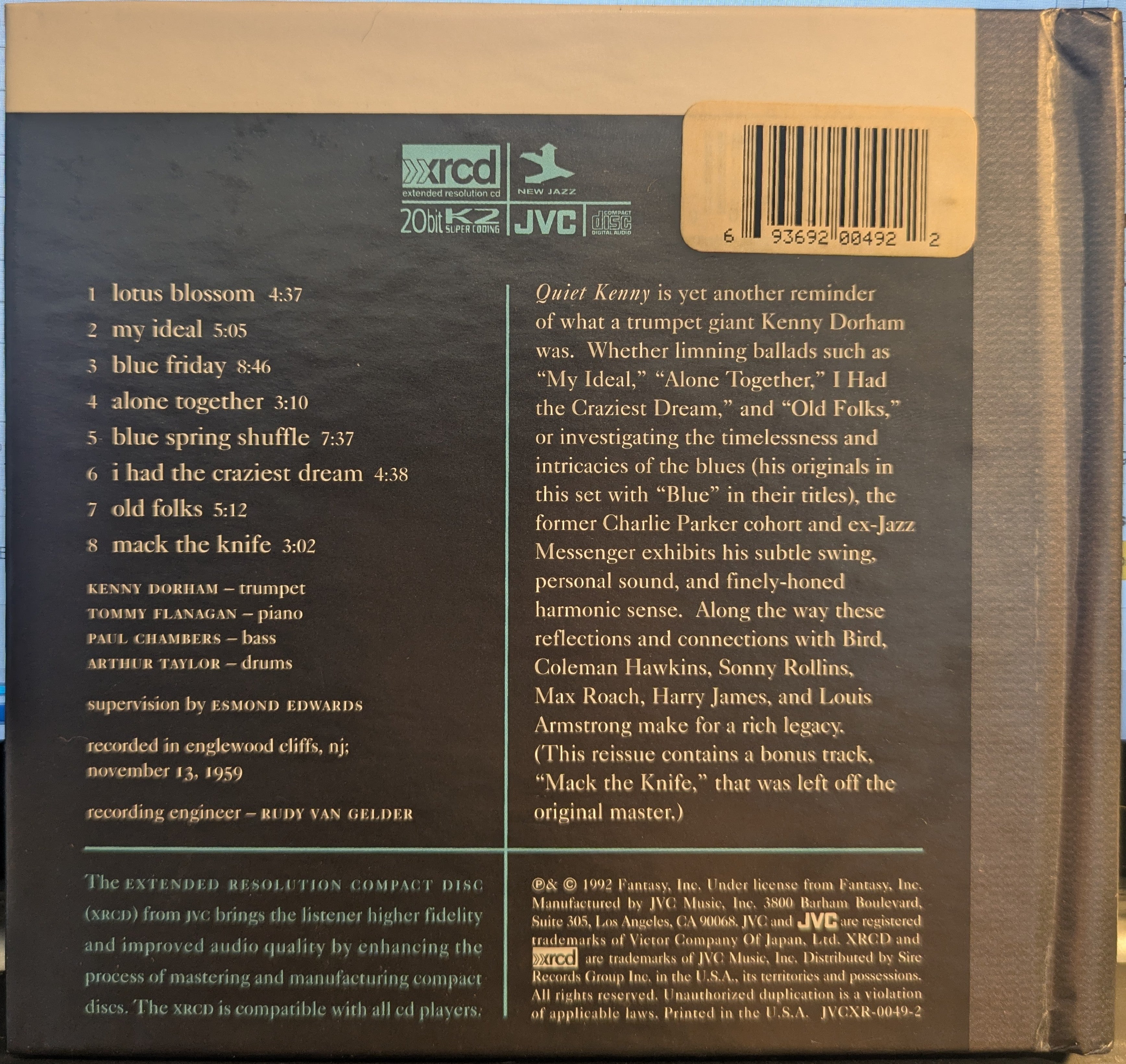Kenny Dorham - Quiet Kenny (CD) | Excellent+ (EX+)