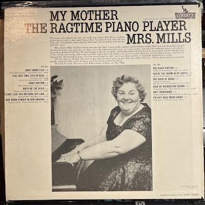 Mrs. Mills - My Mother-The Ragtime Piano Player (VINYL) *PROMO* | Excellent+ (EX+) Excellent+ (EX+)