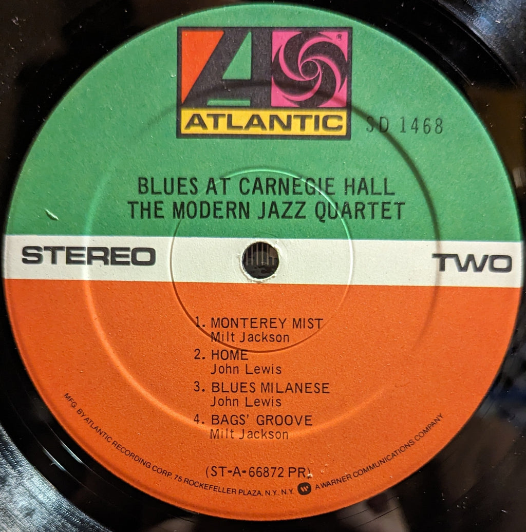 The Modern Jazz Quartet - Blues At Carnegie Hall *PRESSWELL* | Excellent (EX) Excellent (EX)