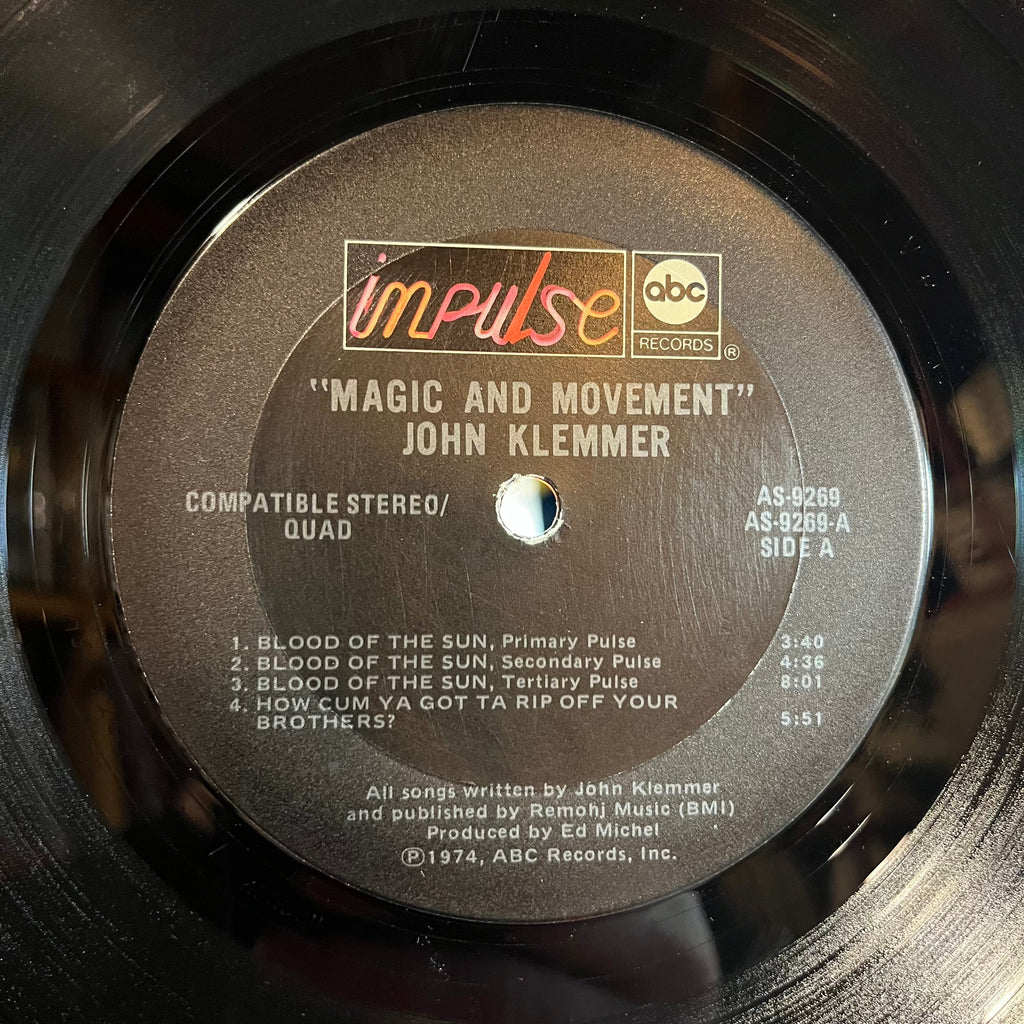 John Klemmer - Magic And Movement (VINYL) | Excellent (EX) Excellent+ (EX+)
