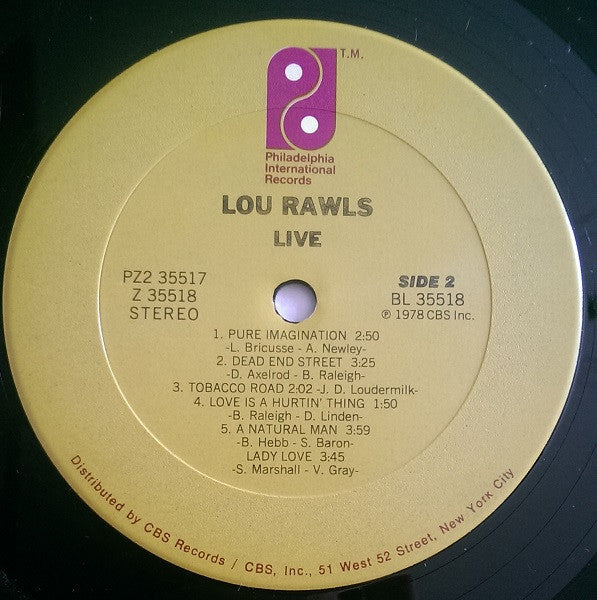 Lou Rawls - Live | Excellent (EX) Near Mint (NM)