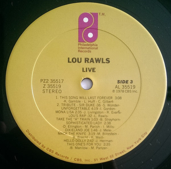 Lou Rawls - Live | Excellent (EX) Near Mint (NM)