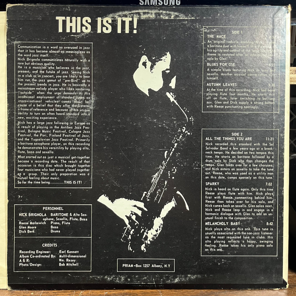 This Is It! (LP) | Excellent (EX) Very Good Plus (VG+)