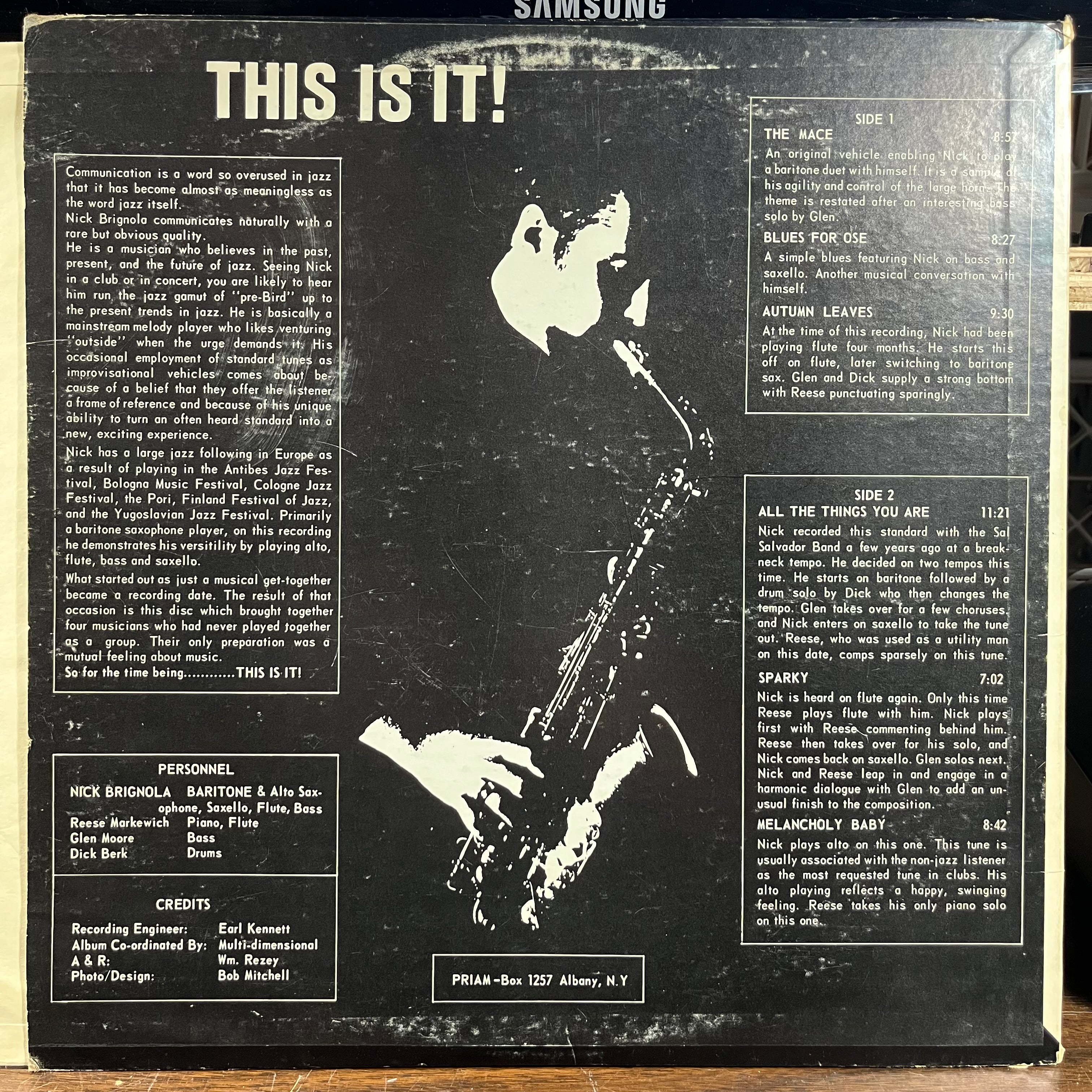 This Is It! (LP) | Excellent (EX) Very Good Plus (VG+)