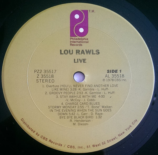 Lou Rawls - Live | Excellent (EX) Near Mint (NM)