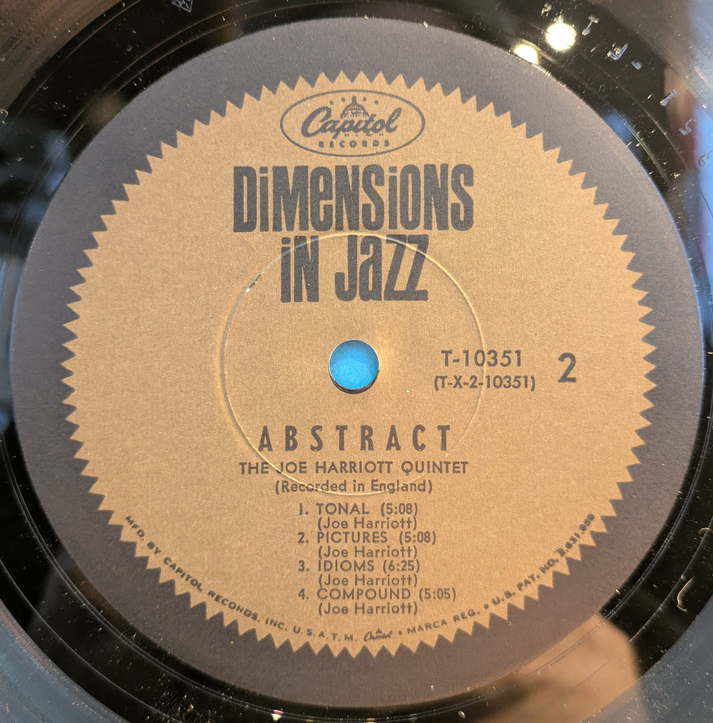 Joe Harriott Quintet - Abstract (VINYL) | Excellent (EX) Very Good Plus (VG+)