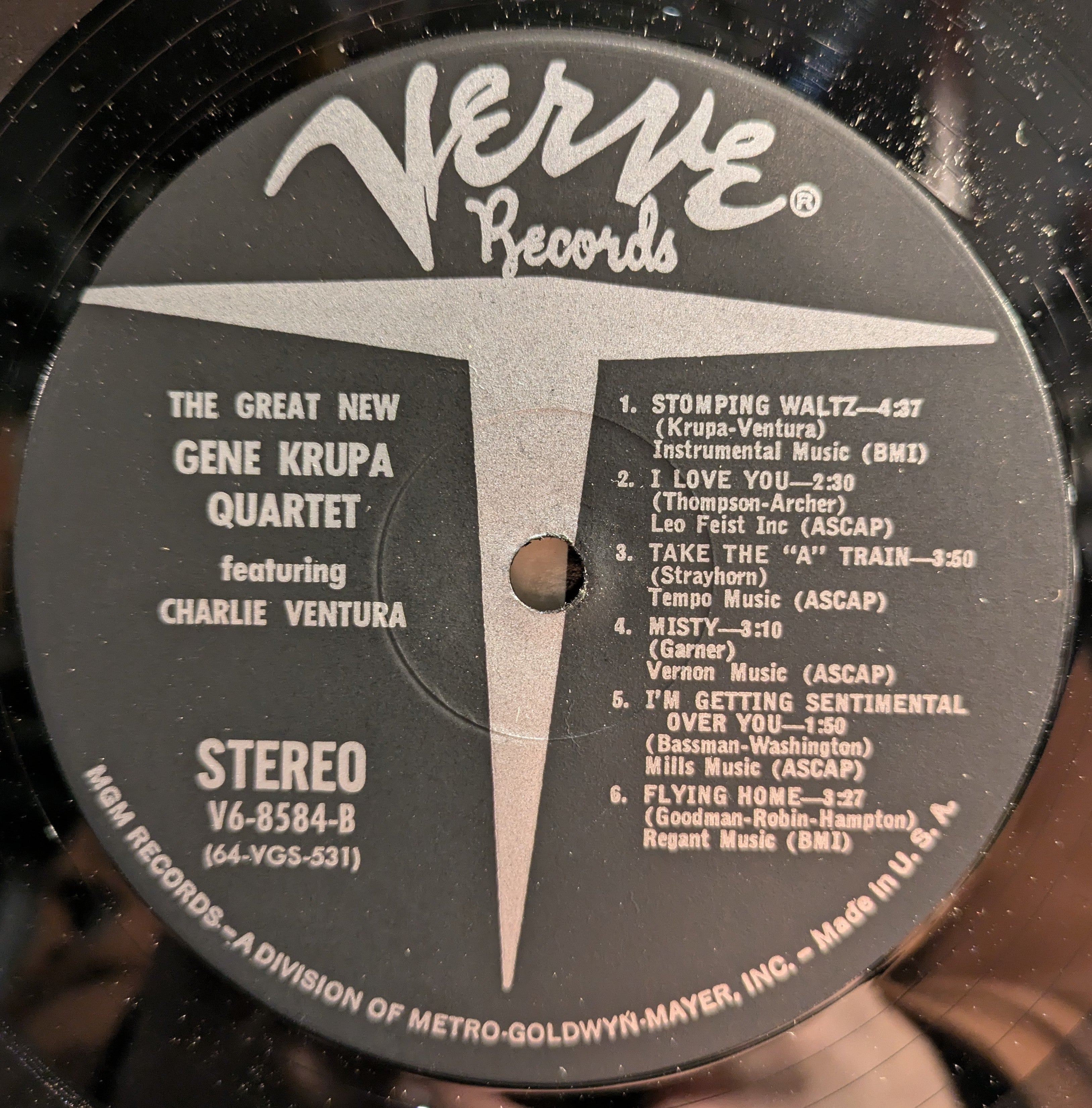The Gene Krupa Quartet - The Great New Gene Krupa Quartet Featuring Charlie Ventura | Excellent (EX) Excellent (EX)