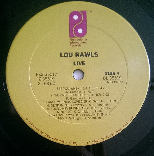 Lou Rawls - Live | Excellent (EX) Near Mint (NM)