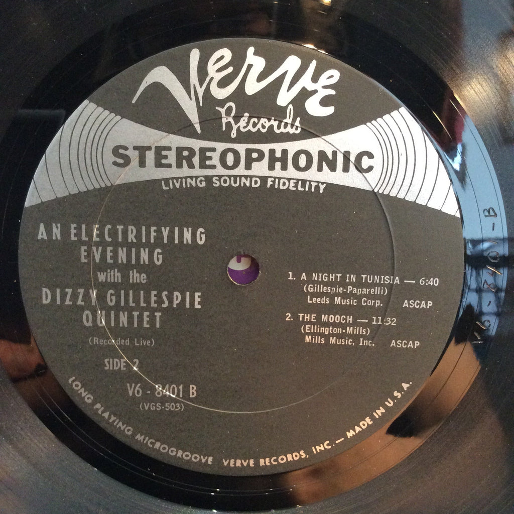 Dizzy Gillespie Quintet - An Electrifying Evening With The Dizzy Gillespie Quintet (VINYL) | Excellent (EX) Excellent (EX)