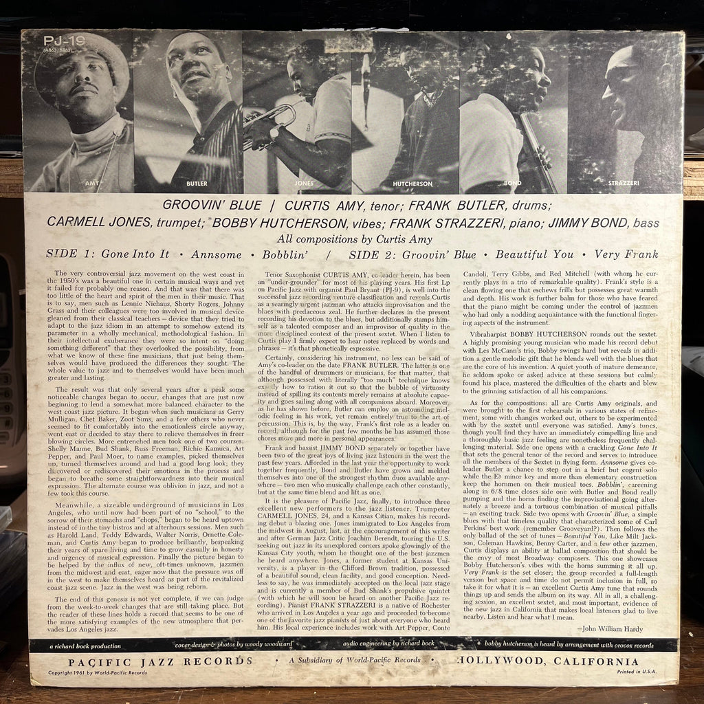 Curtis Amy - Groovin' Blue (VINYL) | Good Plus (G+)