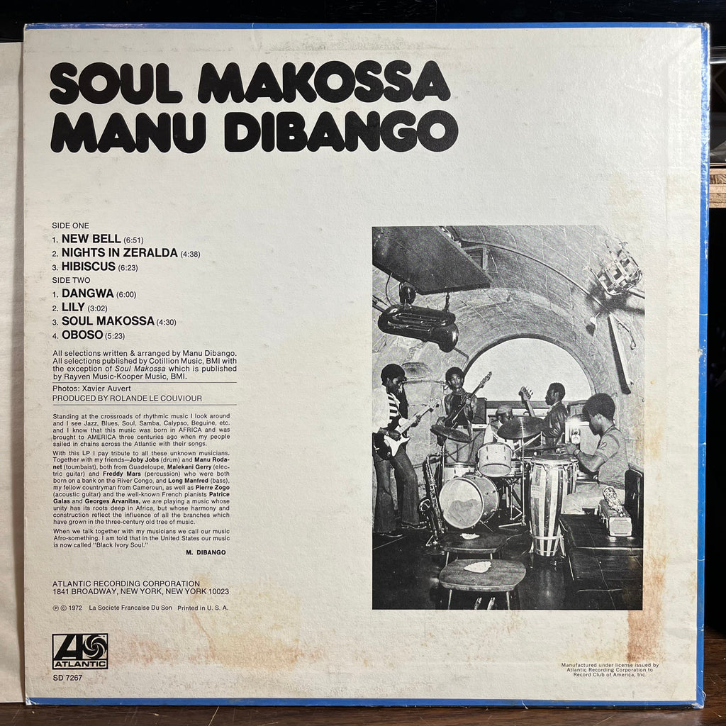 Manu Dibango - Soul Makossa (VINYL) | Good Plus (G+) Excellent (EX)