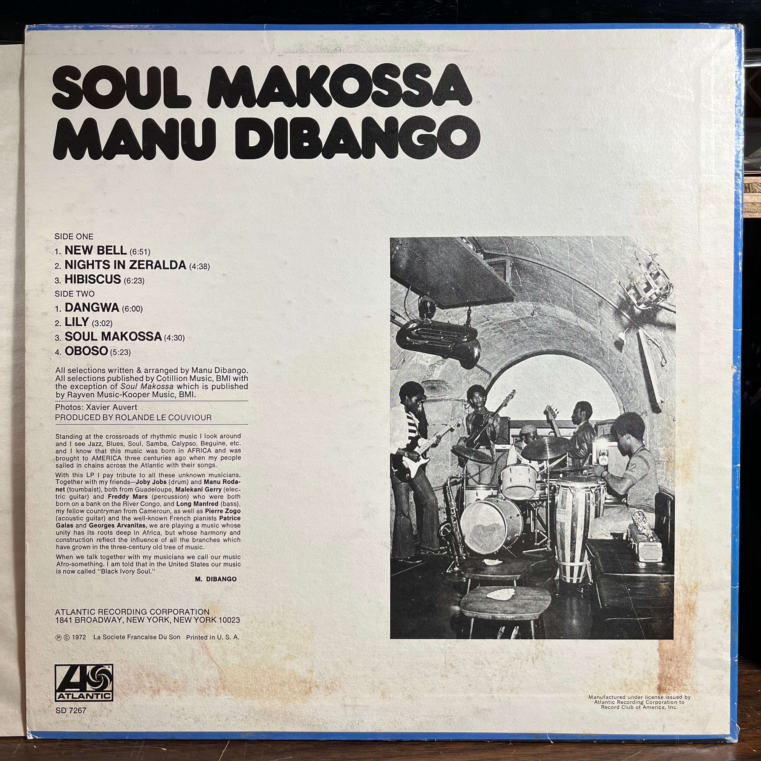 Manu Dibango - Soul Makossa (VINYL) | Good Plus (G+) Excellent (EX)