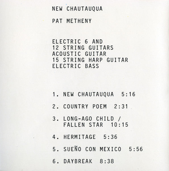 Pat Metheny - New Chautauqua (CD) | Near Mint- (NM-) Near Mint- (NM-)