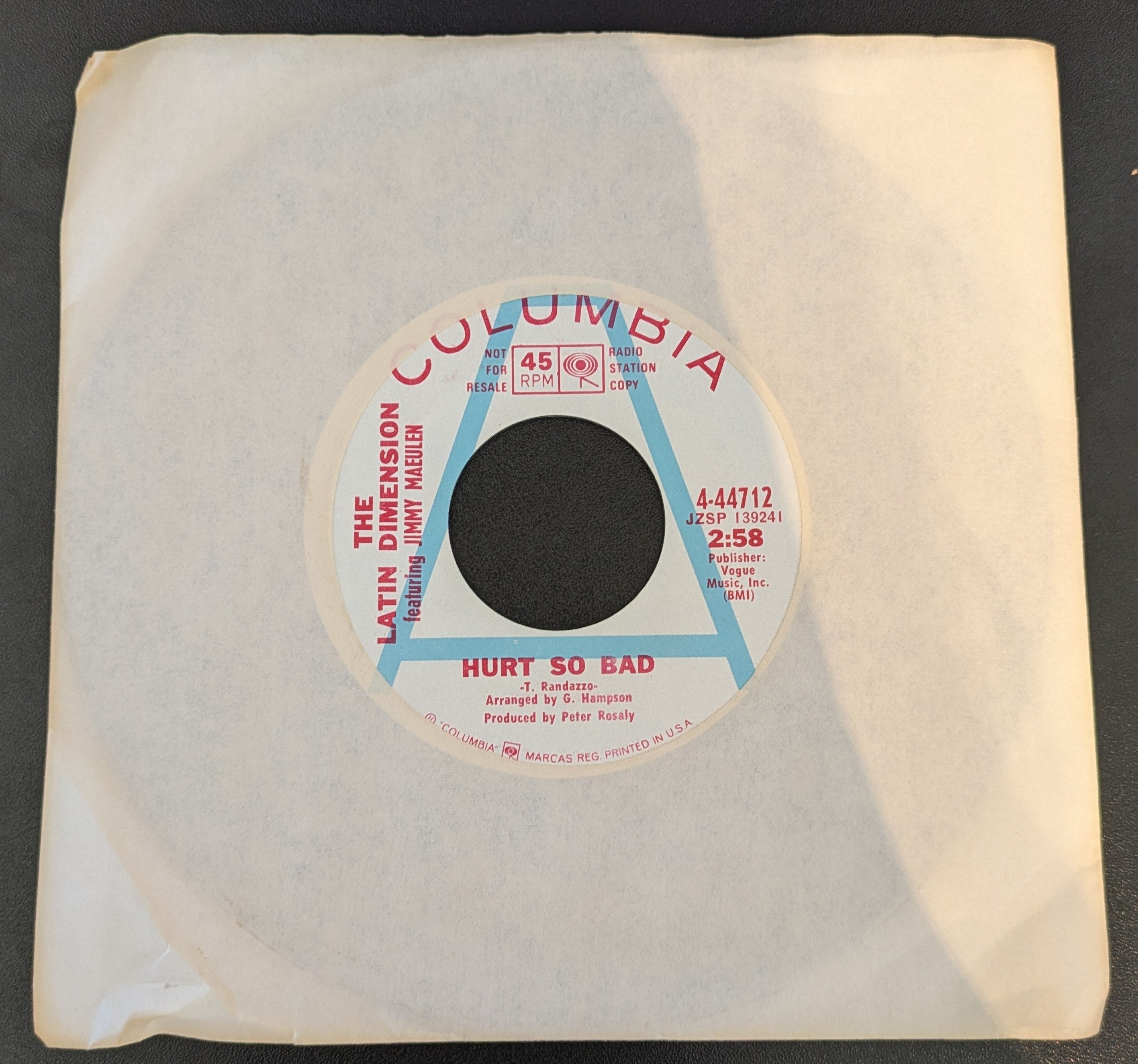 Hurt So Bad / Don't Touch Me (7" VINYL) | Near Mint- (NM-) Generic