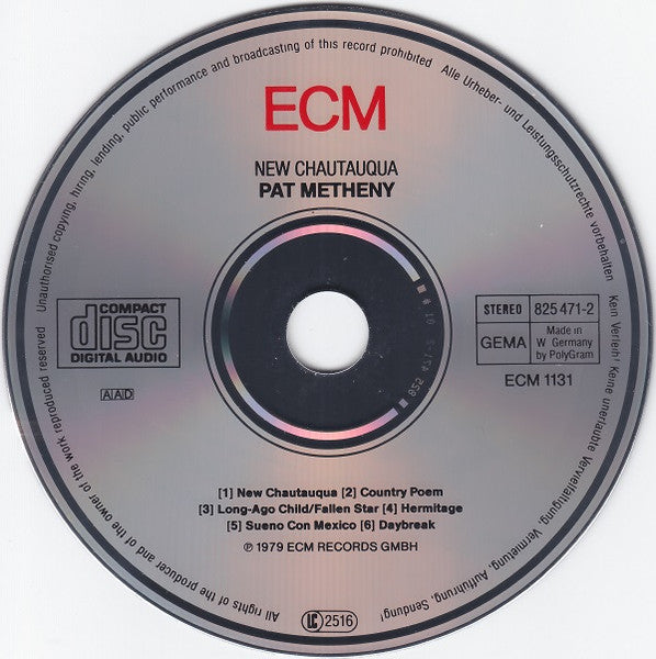 Pat Metheny - New Chautauqua (CD) | Near Mint- (NM-) Near Mint- (NM-)