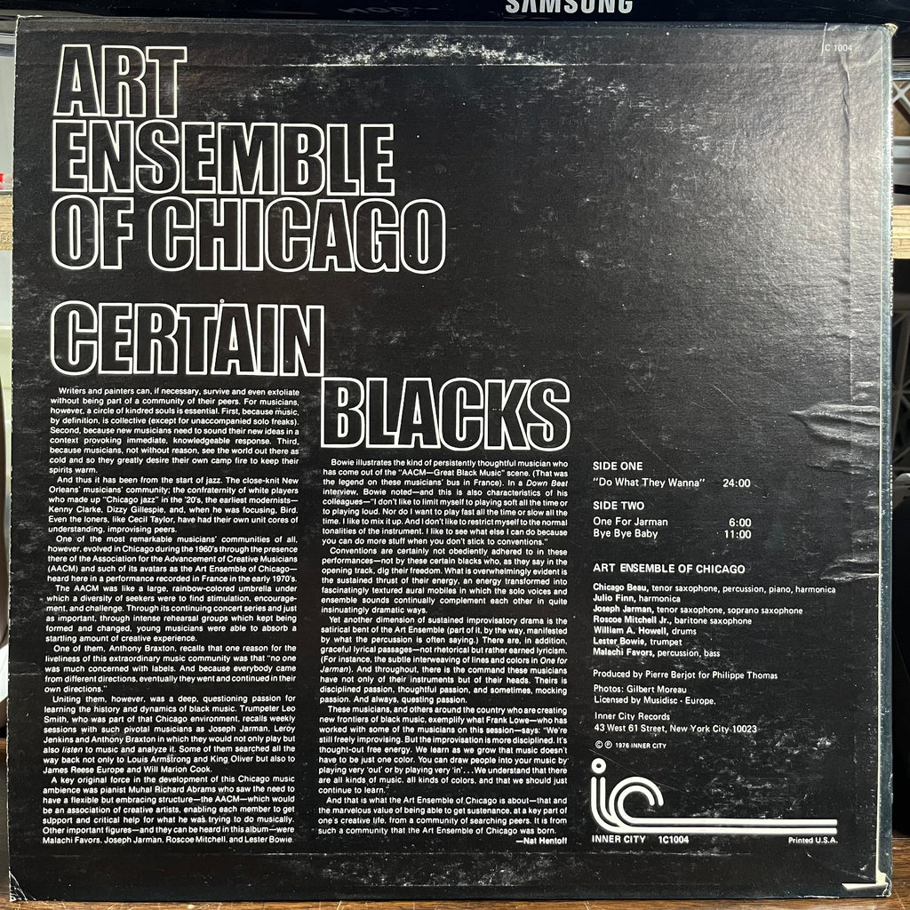 The Art Ensemble Of Chicago - Certain Blacks (LP) | Excellent (EX)
