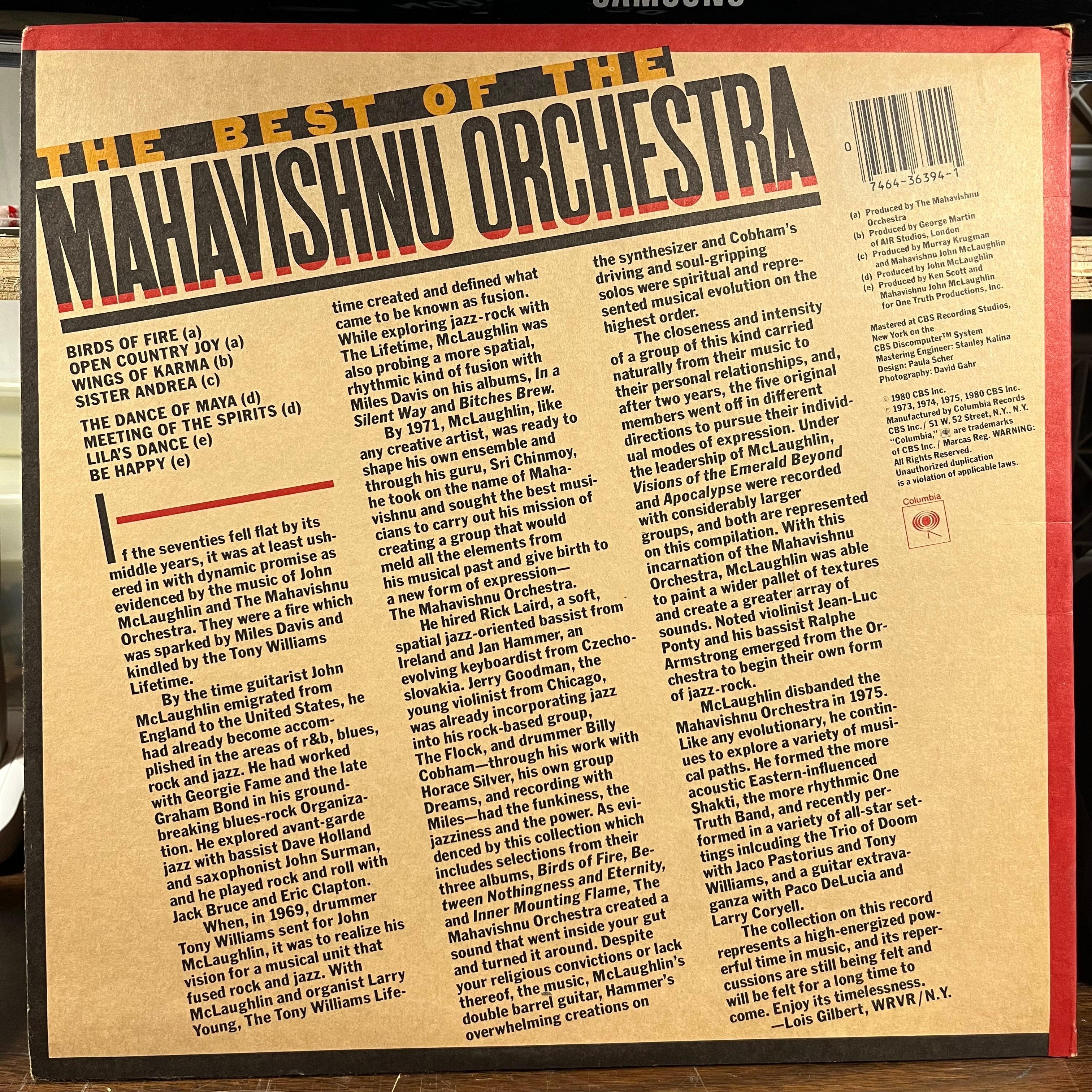 Mahavishnu Orchestra - The Best Of The Mahavishnu Orchestra (LP) | Near Mint- (NM-)