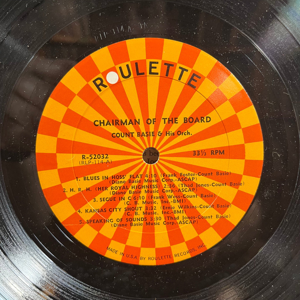 Count Basie - Chairman Of The Board (LP) | Excellent+ (EX+)