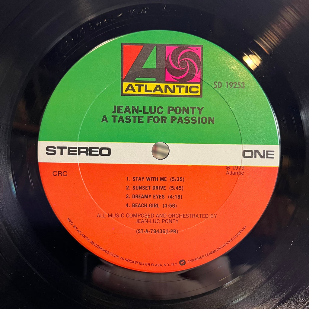 Jean-Luc Ponty - A Taste For Passion (VINYL) | Near Mint- (NM-) Near Mint- (NM-)