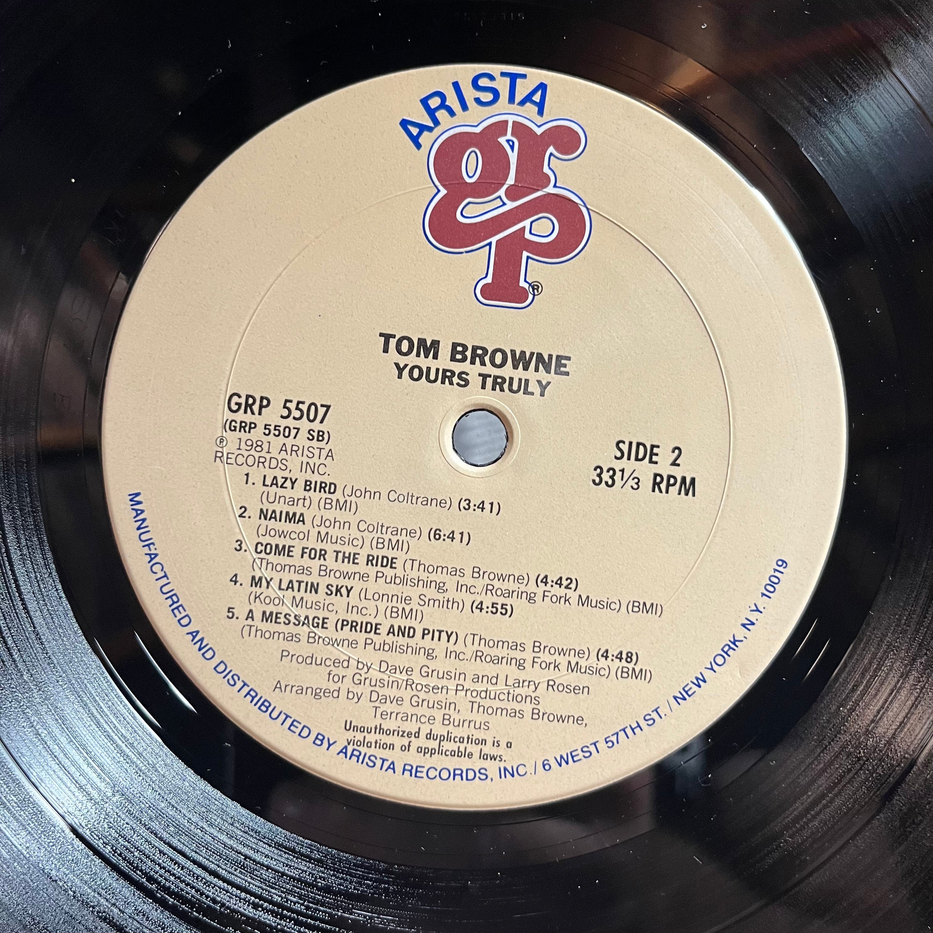Tom Browne - Yours Truly (LP) | Excellent (EX)