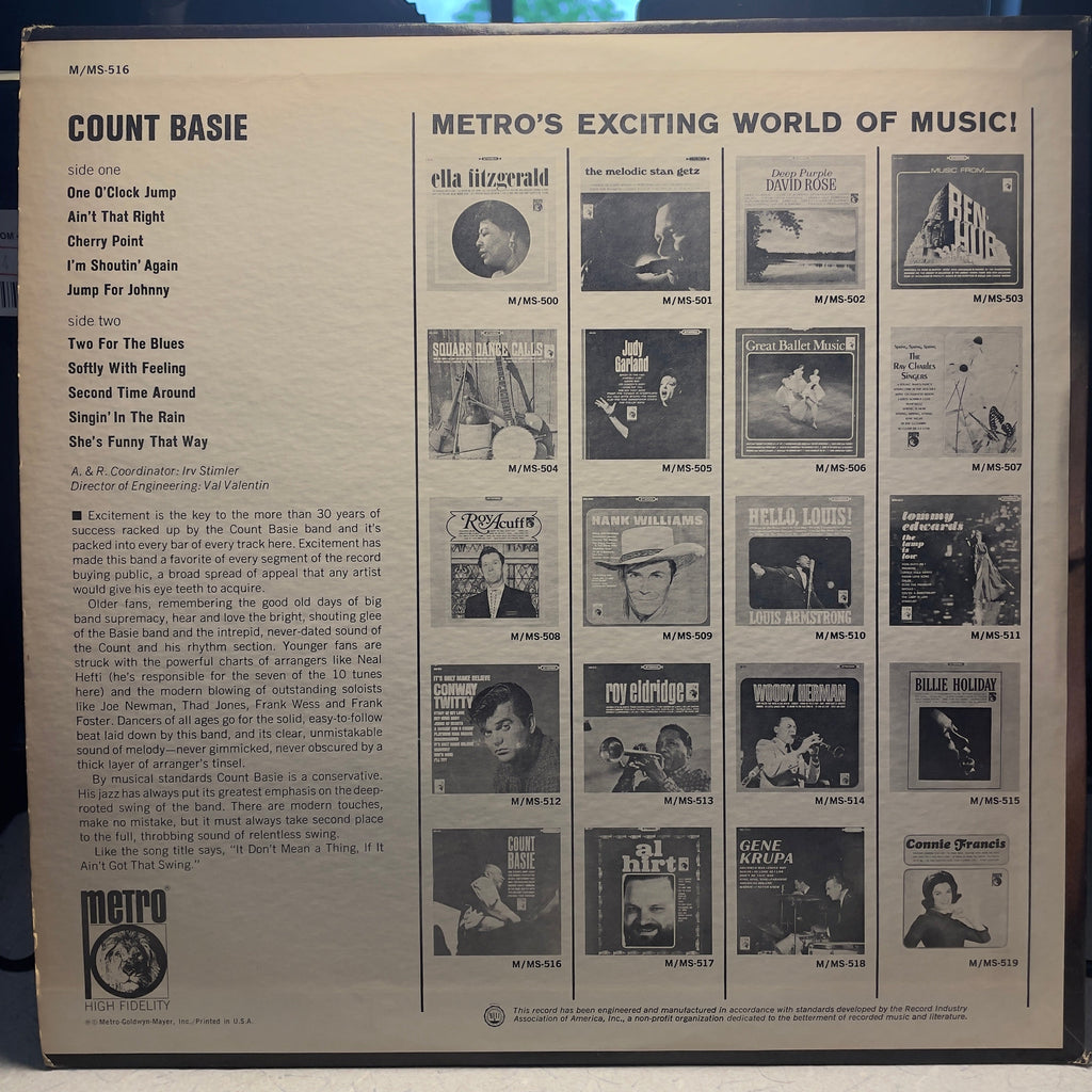 Count Basie - Count Basie (LP) | Excellent+ (EX+)