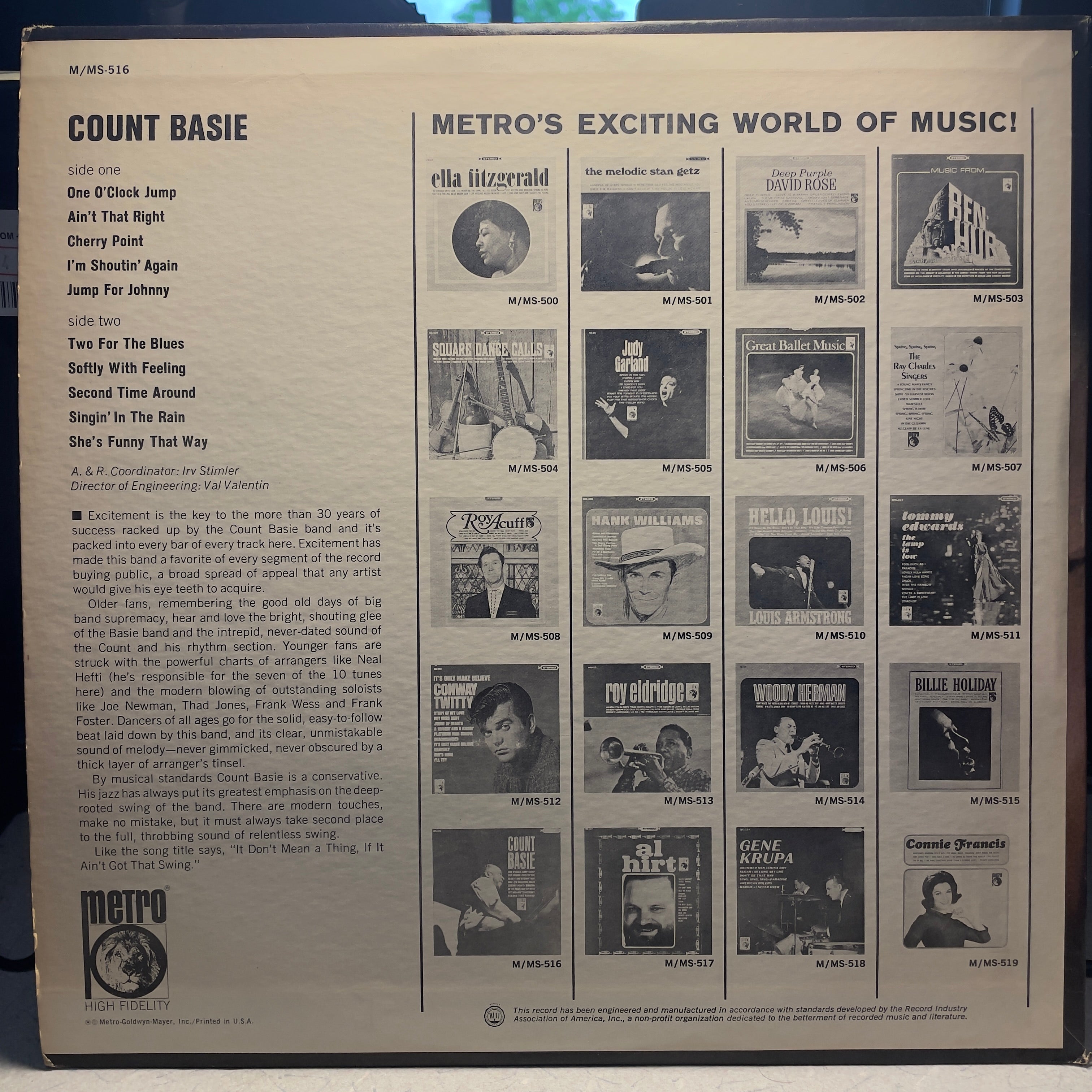 Count Basie - Count Basie (LP) | Excellent+ (EX+)