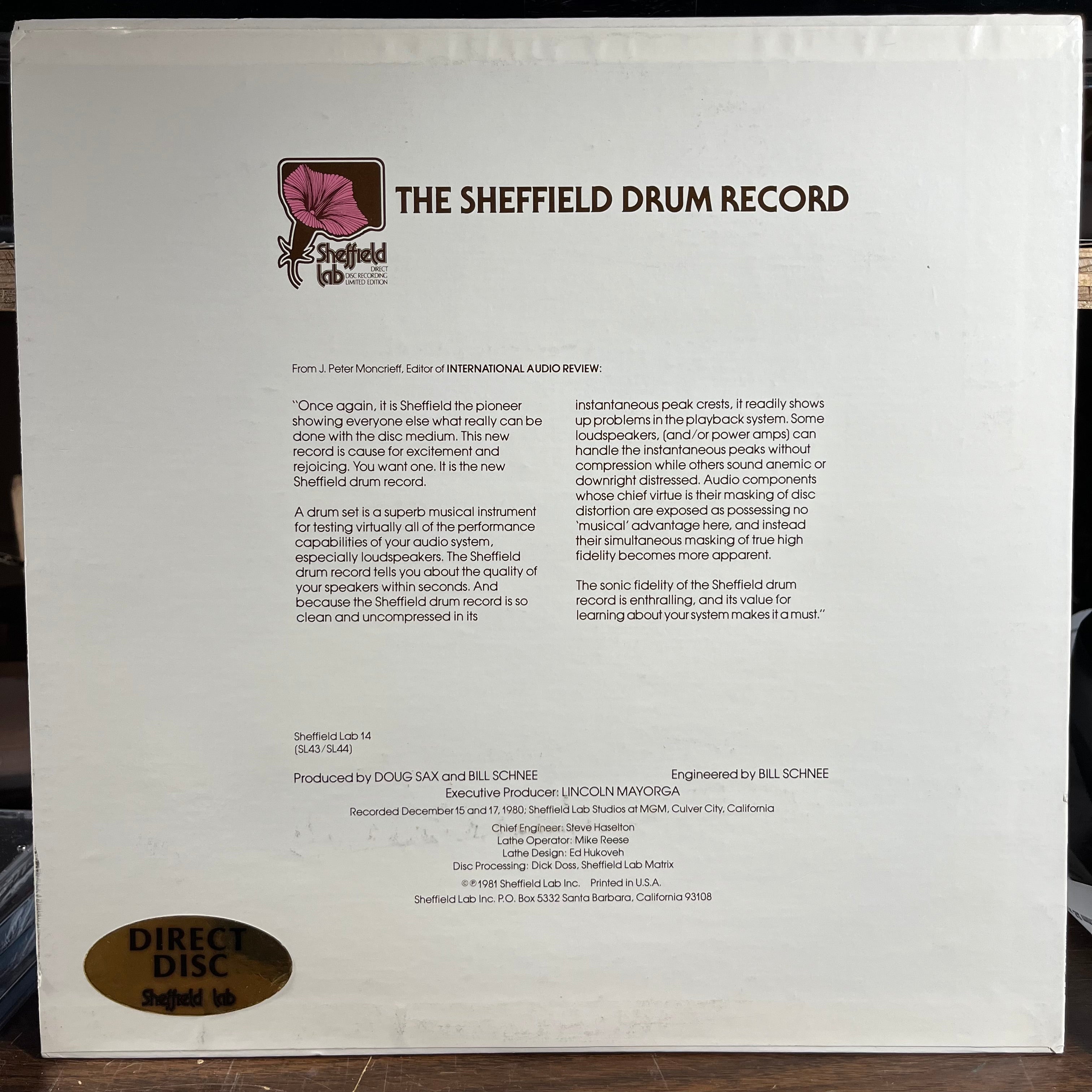 Jim Keltner - The Sheffield Drum Record (VINYL) | Near Mint (NM) Near Mint (NM)