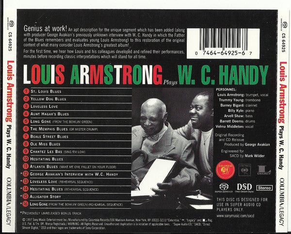 Louis Armstrong - Plays W. C. Handy (SACD) | Near Mint (NM) Near Mint (NM)