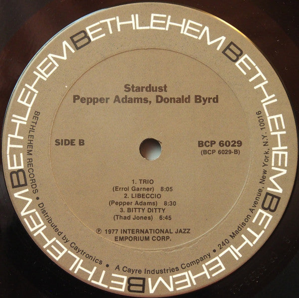 Pepper Adams - Stardust - The Bethlehem Years | Near Mint (NM) Very Good Plus (VG+)