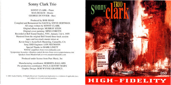 Sonny Clark Trio (SACD) | Near Mint (NM or M-)