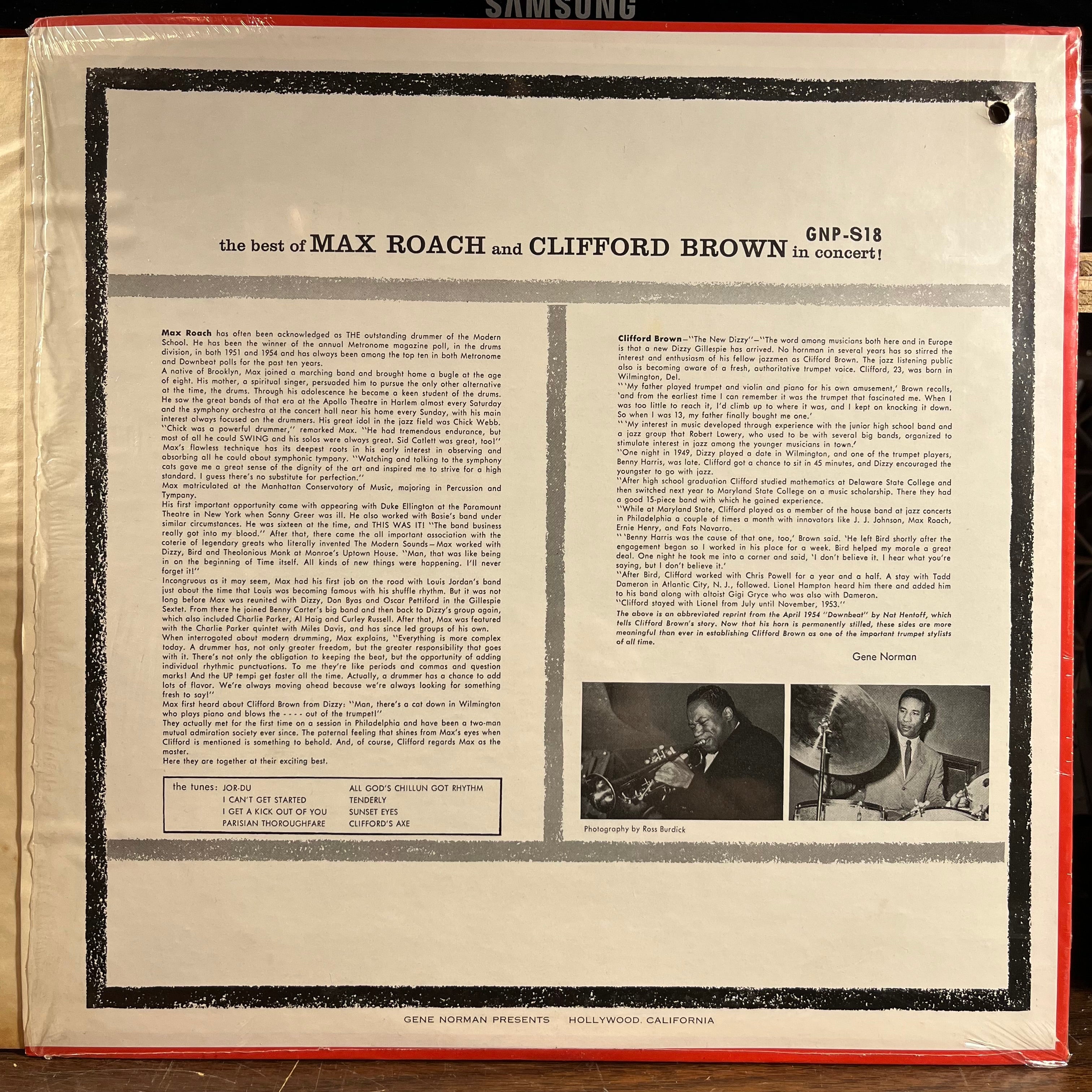 Clifford Brown And Max Roach - The Best Of Max Roach And Clifford Brown In Concert (VINYL) | Near Mint (NM) Near Mint (NM)
