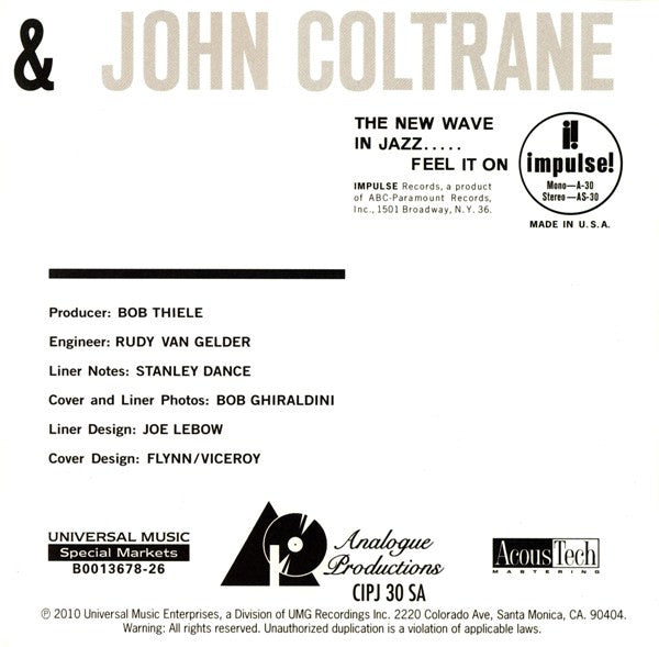 Duke Ellington - Duke Ellington & John Coltrane (SACD) | Near Mint (NM or M-)