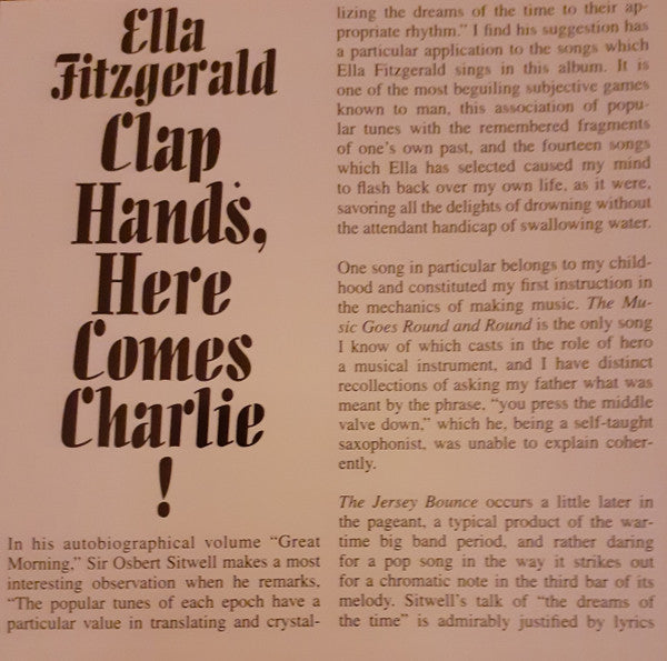 Ella Fitzgerald - Clap Hands, Here Comes Charlie! (SACD) | Near Mint (NM) Near Mint (NM)