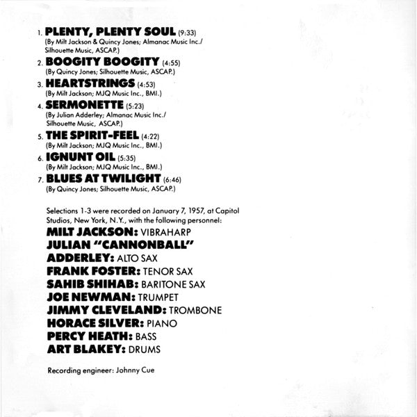 Milt Jackson - Plenty, Plenty Soul (CD) | Near Mint (NM) Near Mint (NM)